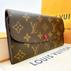 3503【美品】LOUIS VUITTON ルイヴィトン モノグラム ポルトフォイユ エミリー 二つ折り財布 長財布 ウォレット M60136/CA1100