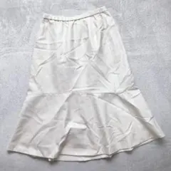 【Leilian】 (M) 日本製 シルク ウール 無地 スカート マーメイド