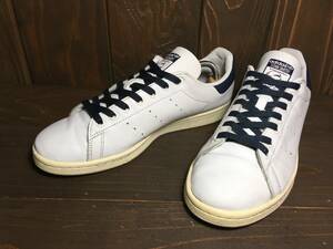 ★アディダス adidas スタンスミス Stan Smith 白×紺 2020製 27.0cm Used 検 テニス シンプル スニーカー