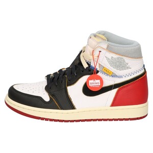 NIKE ナイキ ×UNION AIR JORDAN 1 RETRO HI NRG UNION ユニオン エアジョーダン1 ハイカットスニーカー US6.5/24.5cm BV1300-106