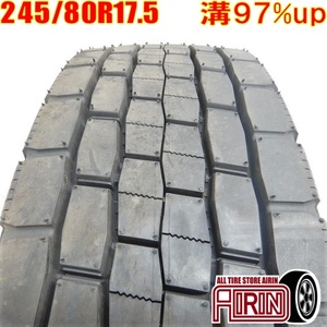 中古タイヤ 245/80R17.5 133/131J DUNLOP SP680 1本単品 4トン 中古 17.5インチ