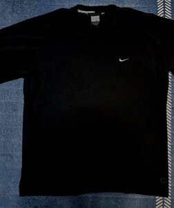 Nike Tシャツ クルーネック 黒 XL ハニカムメッシュ　半袖 ナイキ ブラック　古着　