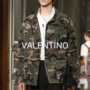 定価37.8万 美品 VALENTINO 迷彩 ミリタリー カモフラージュ ジャケット イタリア製 made in italy Maria Grazia × Pierpaolo Piccioli