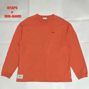 【希少】WTAPS×MIN-NAMO　FLAVA. DESIGN LS 02　コラボロンT　ダブルタップス　ミンナモ　刺繍ロゴ　オーバーサイズ　191ATMID-CSM05S