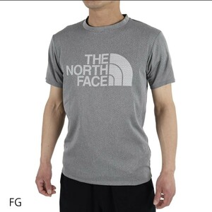 THE NORTH FACE　ノースフェイス　Tシャツ　メンズ　 ショートスリーブ　半袖　ベントロゴクルー　グレー　Lサイズ　速乾　新品未使用品