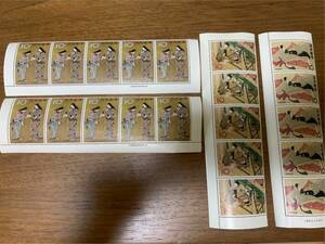切手趣味週間 1963年 「千姫」 「源氏物語宿木」 「伊勢」 3種 20枚 額面200円 同封可能 キ742