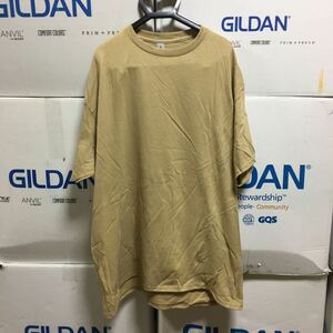 GILDAN タン 2XLサイズ ベージュ カーキ 半袖無地Tシャツ ポケット無し 6.0oz ギルダン☆