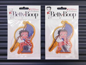 送料\140【Betty Boop・ベティちゃん】※《エアーフレッシュナー2枚・パッション》　品番BT-AMERICA　AIR FRESHENER　アメリカン