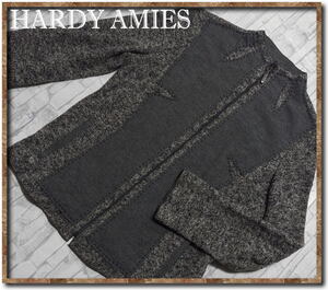 ☆HARDY AMIES　ハーディエイミス　ジップアップ切替ジャケット　グレー☆