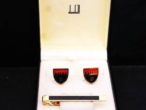 ◎№2186◎■良品■【ｄunhill】ダンヒル【ゴールド】■カフス＆ネクタイピン セット♪