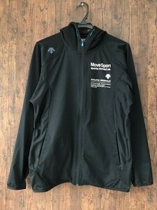 ss_1250y ★定形外 配送★ 極美品 DESCENTE デサント Move Sport タフスウェット 長袖 ジャケット パーカ ブラック フルジップ メンズ L