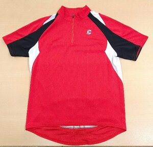 送料520円 美品 キャノンデール/CANNONDALE 半袖サイクルジャージ size M/M 1M123/RED MIDIUM