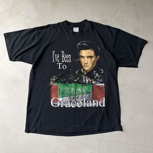 90s USA製 エルビス プレスリー Elvis Presley I’ve Been To Graceland XXL 黒 Tシャツ BELTON ヴィンテージ バンド ロック アメリカ製