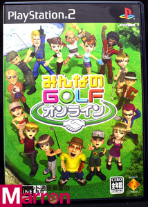 【中古】 PS2 みんなのGOLFオンライン ケース・説明書付 プレステ2 ソフト