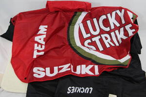 希少 レア　ラッキーストライク LUCKY STRIKE TEAM SUZUKI チームスズキ レインポンチョ　雨具　カッパ