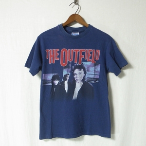 80s ヴィンテージ THE OUTFIELD アウトフィールド ロック Tシャツ M 紺 / 英国 バンド BANGIN