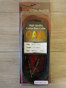 【未開封】VITAL AUDIO「CAVA for Guitar」5m S/S＊楽器用 OFC シールドケーブル High Power Guitar/Bass Cable 日本製 HOOK UP