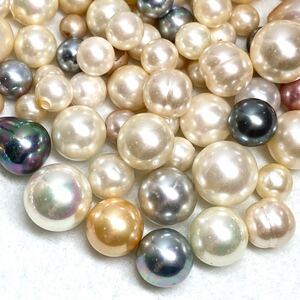 1円〜!!大量!!◯フェイクパールおまとめ2000ct◯n 約400g 宝石 jewelry 真珠 パール pearl 片穴 両穴 w4 65