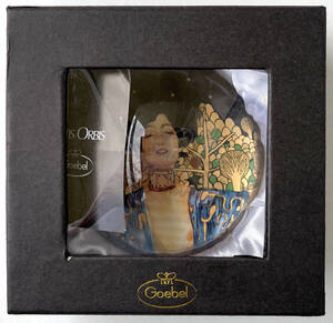 ★Goebel ゲーベル ARTIS ORBIS グスタフ・クリムト 「ユディト」 ハンドメイド ペーパーウェイト briefbeschwerer ガラス置物 af