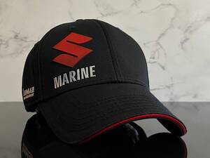 【未使用品】85QF クール★SUZUKI MARINE スズキ マリーン キャップ 帽子 CAP クールなデザインのブラックのコットン素材！《FREEサイズ》