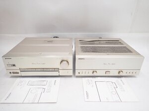 Pioneer パイオニア 2ch/4ch切り換え式パワーアンプ M-70 + プリアンプ/コントロールアンプ C-70 説明書付き ¶ 7066B-1