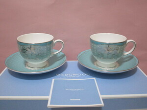 新品　WEDGWOOD／ウェッジウッド　PSYCHE／プシュケ　ペアカップ＆ソーサー（リー）