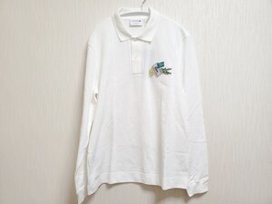 ▽♪ ラコステ LACOSTE 004 メイドインフランスオーガニックコットン ポロシャツ 長袖 白 ホワイト PH1370L