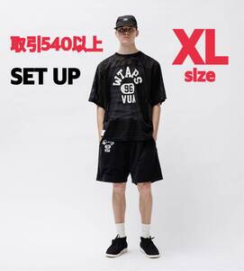 WTAPS QB SS FOOTBALL TEE BLACK XLサイズ ・WUS 02 SHORTS BLACK XLサイズ セットアップ ダブルタップス Tシャツ ショーツ ブラック