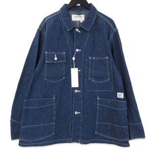 未使用 ANACHRONORM アナクロノーム DENIM COVERALL NM-JK04 デニム カバーオール 10oz 平織り インディゴ 2 タグ付き 71011246