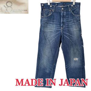 サイズW34≒87cm★JOHN BULL★日本製 ペインターパンツ デニムパンツ ジーパン ジーンズ ジョンブル 赤耳 セルビッチ メンズ B935 古着公園