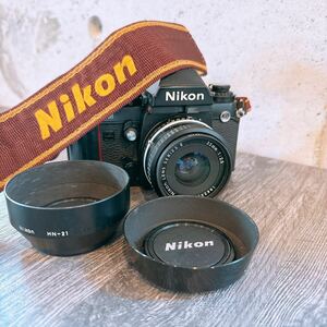 【フィルムカメラ】 Nikon F3 一眼 レンズ NIKKOR 50mm 1:1.4 ニコン ニッコール レトロ コレクション 中古品 クリーナー バッグあり