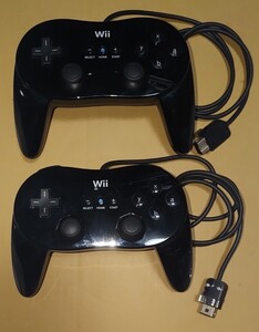 Wii　クラシックコントローラー　pro　2個セット　クロ　