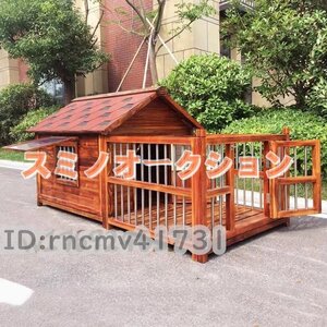 丈夫 犬小屋 ペットハウス 防水 屋外 豪華別荘 野外通気性 快適な空間 中型犬用 ドアと窓付きの犬用犬小屋 耐磨耗 簡単組立