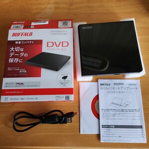 BUFFALO ポータブルDVDドライブ DVSM-PLV8U2-BKB