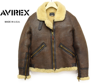 ◆希少！廃盤◆MADE IN USA◆AVIREX アヴィレックス◆B-9 Battle Worn Lookフライトジャケット SCOVILL◆SIZE：36◆A2B3B6B7B9G1MA1