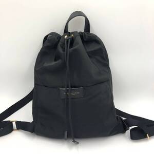 □MARC JACOBS リュック 黒 マークジェイコブス M0011990 巾着型 ナイロン 複数落札同梱OK B240313-1