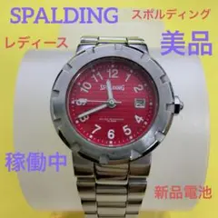 【美品】SPALDING (スポルディング) 10BAR 防水レディース腕時計