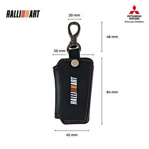 三菱純正 RALLIART ラリーアート スマートキーケース ヌバックレザー カバー リモコン キーホルダー MITSUBISHI GENUINE ACCESSORIES