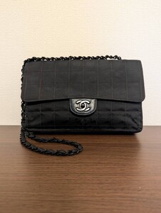 シャネル ニュートラベルライン チェーン ショルダーバッグ レディース CHANEL バッグ チェーンショルダー ブラック カード・シール付