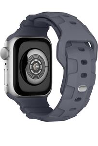 Apple watch バンド 42/44/45/46mm/49mm交換用 シリコンバンド アップルウォッチベルト スポーツバンド 長さ調整可能男女兼用 グレー