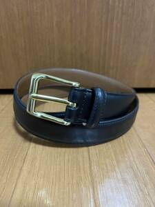 【美品】 COACH コーチ レザー ベルト 90s ブラック 黒 金バックル 真鍮 leather belt black ビンテージ vintage