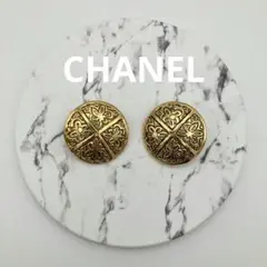 ✨極美品✨CHANEL ゴールドイヤリング 花柄 金 刻印あり ココマーク