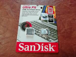 SanDisk Ultra Fit サンディスクCZ43 16GB USB 3.0 フラッシュドライブ130MB(2)【5A】