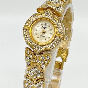 腕時計 レディース Lager 18K 18金 クォーツ quartz ゴールド 金 GOLD ストーン 石付き ジュエリーウォッチ ラガー Watch Y2009