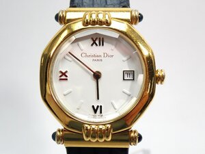 \1◆稼働◆ Dior ホワイト クオーツ レディース 腕時計 V07903