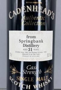 1円～未開栓完品!SPRINGBANK 1965/1996 Sherrywood Cadenhead