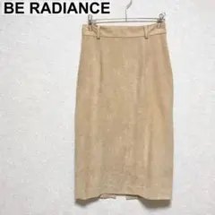 Be radianance 膝下丈 スカート ベージュ スエード調