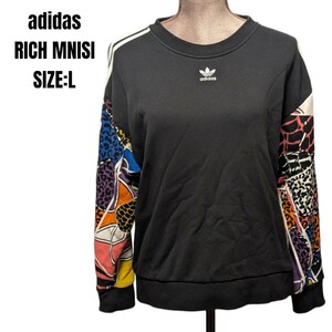 adidas RICH MNISI アディダス リッチムニシ スウェット L　スウェットシャツ　トレーナー　adidasスウェット　ブラック