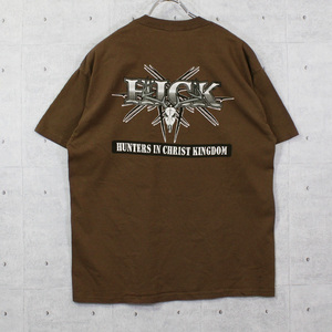 L / 古着 Tシャツ 半袖 HICK ハンター 企業系 ロゴ 両面 プリント トップス SMO-2209025 1000