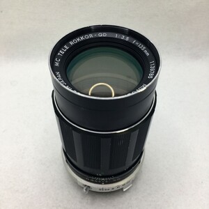 MINOLTA ミノルタ MC TELE ROKKOR-QD 135mm F3.5 SRマウント 望遠短焦点レンズ テレロッコール オールドレンズ 現状品 ／ 04-00715